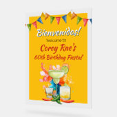 60th Birthday Mexican Fiesta Bienvenidos Welcome Acrylschild (Winkel)