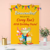 60th Birthday Mexican Fiesta Bienvenidos Welcome Acrylschild (Hochzeit)