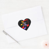 60th Birthday Music Notes  Heart Sticker (Umschlag)