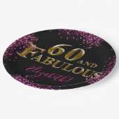 60th Birthday Pappteller (Schrägansicht)