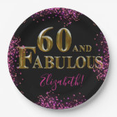 60th Birthday Pappteller (Vorderseite)