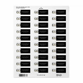 60th Birthday Party Black Gold Return Address (Vorne)