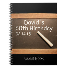 60th Birthday Party Personalized Guest Book Notizblock