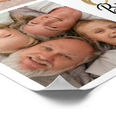 60th Birthday Photo Collage Script Typography Poster (Ecke)