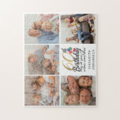 60th Birthday Photo Collage sixty years old Script Puzzle (Vertikal)