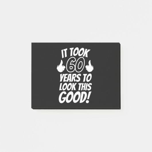 60th Birthday Post-it Klebezettel (Vorderseite)