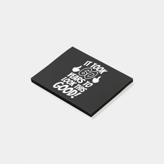 60th Birthday Post-it Klebezettel (angewinkelt)