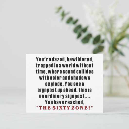 60th Birthday Postkarte (Stehend Vorderseite)