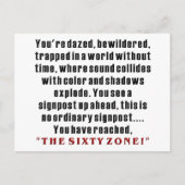 60th Birthday Postkarte (Vorderseite)