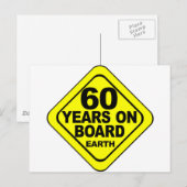 60th Birthday Postkarte (Vorne/Hinten)