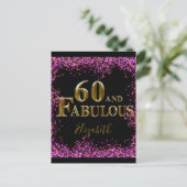 60th Birthday Postkarte (Stehend Vorderseite)