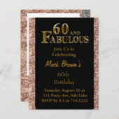 60th Birthday Postkarte (Vorne/Hinten)