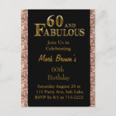 60th Birthday Postkarte (Vorderseite)