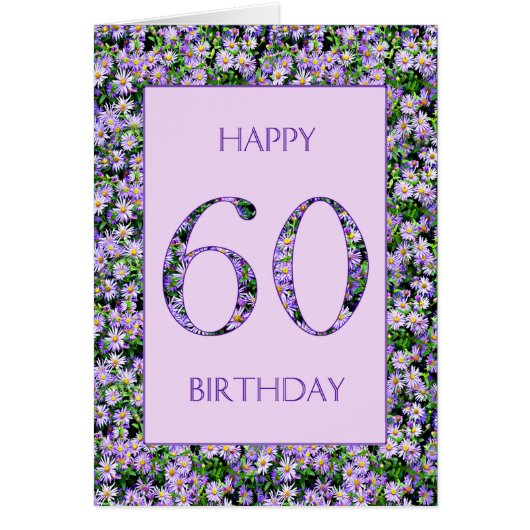 60th Birthday Purple Daisies (Vorne)