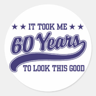 60th Birthday Runder Aufkleber