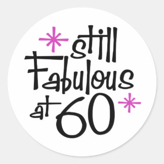 60th Birthday Runder Aufkleber