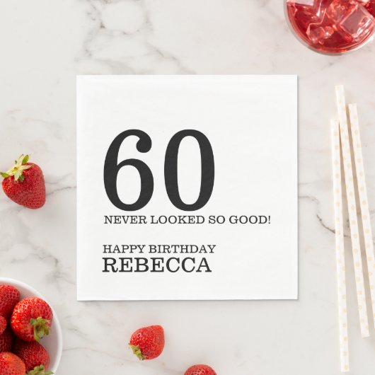 60th Birthday Serviette (Beispiel)