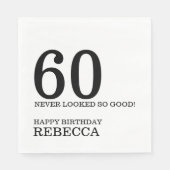 60th Birthday Serviette (Vorderseite)