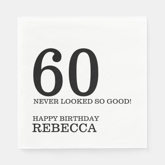 60th Birthday Serviette (Vorderseite)