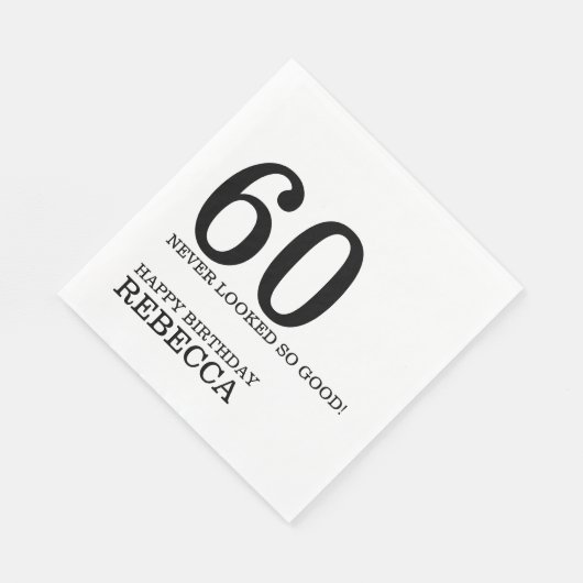 60th Birthday Serviette (Ecke)