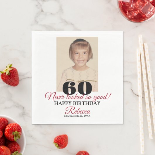 60th Birthday Serviette (Beispiel)