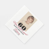 60th Birthday Serviette (Ecke)