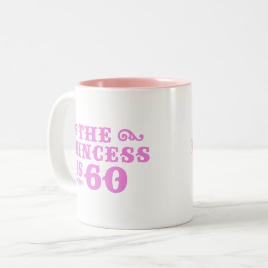 60th Birthday Zweifarbige Tasse (Vorderseite Links)