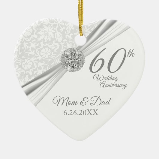 60th Diamond Anniversary Keramik Ornament (Vorne)