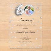 60th diamond wedding anniversary acryleinladungen (Vorderseite)