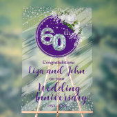 60th Diamond Wedding Anniversary Akrylylic Sign Acrylschild (Neutral)