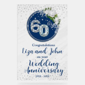 60th Diamond Wedding Anniversary Akrylylic Sign Acrylschild (Vorderseite)