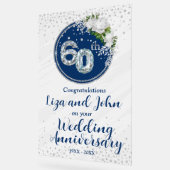 60th Diamond Wedding Anniversary Akrylylic Sign Acrylschild (Winkel)