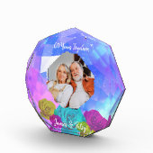 60th Diamond Wedding Anniversary Floral Keepsake Fotoblock (Rechts)