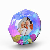 60th Diamond Wedding Anniversary Floral Keepsake Fotoblock (Links)