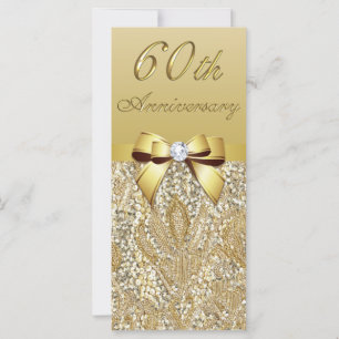 60th Diamond Wedding Anniversary Imitate Gold Sequ