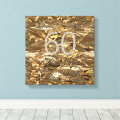 60th Wedding Anniversary Diamond Wedding Eltern Leinwanddruck (Insitu (Holzboden))