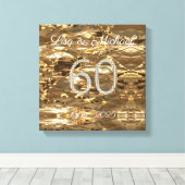 60th Wedding Anniversary Diamond Wedding Eltern Leinwanddruck (Insitu (Holzboden))