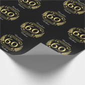60th Wedding ANNIVERSARY Diamond yellow Geschenkpapier (Ecke)