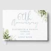 60th Wedding Anniversary Floral Greenery Gästebuch (Vorderseite)