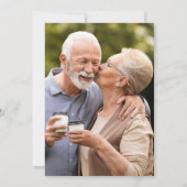 60th Wedding Anniversary Greenery Floral Photo Einladung (Rückseite)