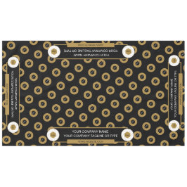 60X104 Tischtennisloth-Logo Gold Weiß Schwarz Tischdecke