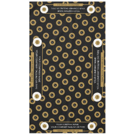 60X104 Tischtennisloth-Logo Gold Weiß Schwarz Tischdecke