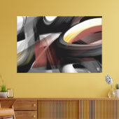 60x40" Trend Abstract Art Black White Powdery Leinwanddruck (Insitu (Wohnzimmer))