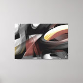 60x40" Trend Abstract Art Black White Powdery Leinwanddruck (Vorderseite)