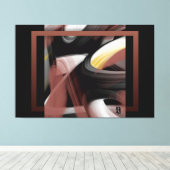 60x40" Trend Abstract Art Black White Powdery Leinwanddruck (Insitu (Holzboden))