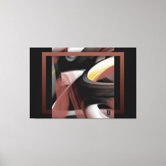 60x40" Trend Abstract Art Black White Powdery Leinwanddruck (Vorderseite)