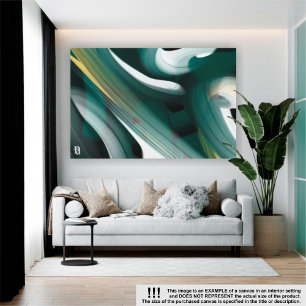 60x40" Trend Abstrakt Art Leinwand Schwarz-weiß Gr