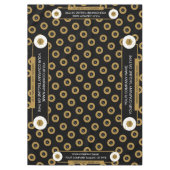 60X84 Tischtennisloth-Logo Gold Weiß Schwarz Tischdecke (Vorderseite)
