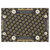 60X84 Tischtennisloth-Logo Gold Weiß Schwarz Tischdecke (Vorderseite (Horizontal))