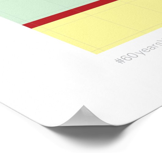 #60YearsJonge Typografie und Farbe Poster (Ecke)